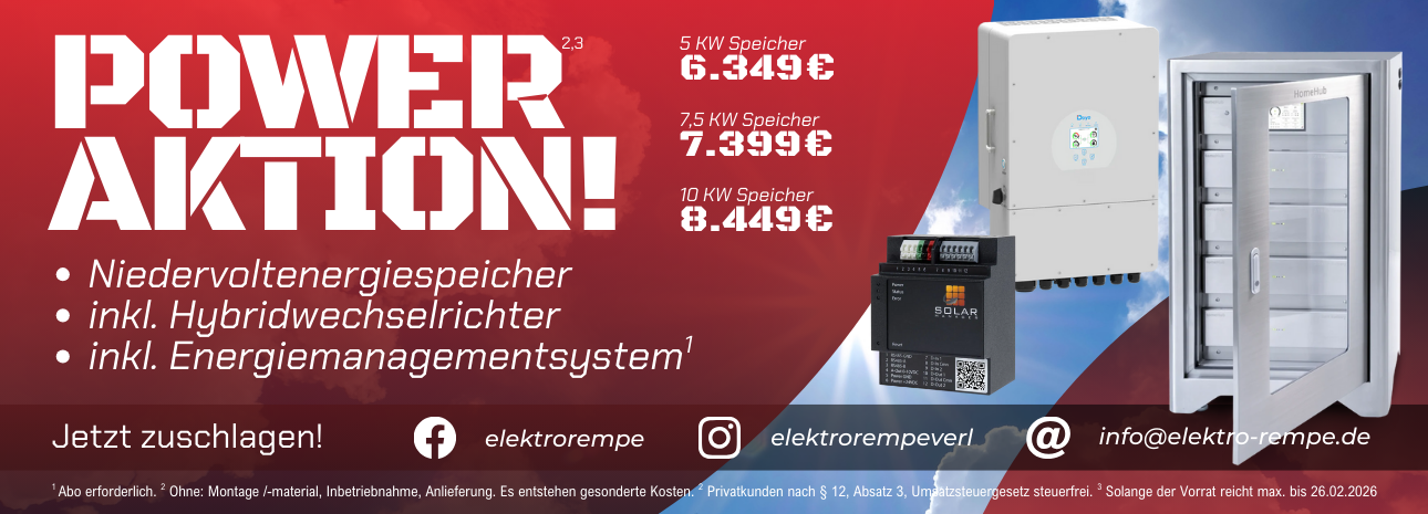 Elektro Rempe Energiespeicheraktion
